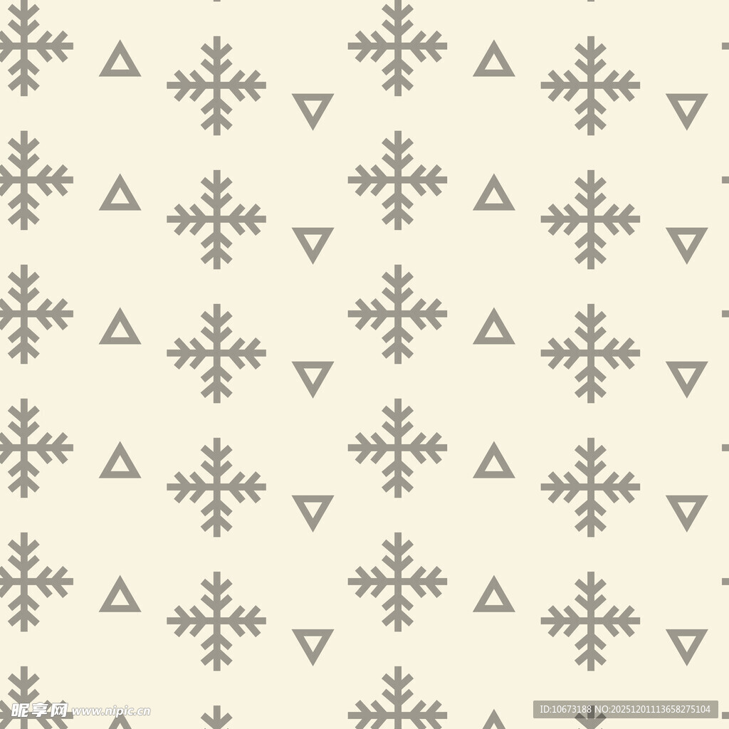 雪花几何图案无缝背景图
