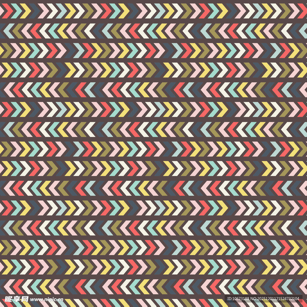 多彩锯齿形图案纹理