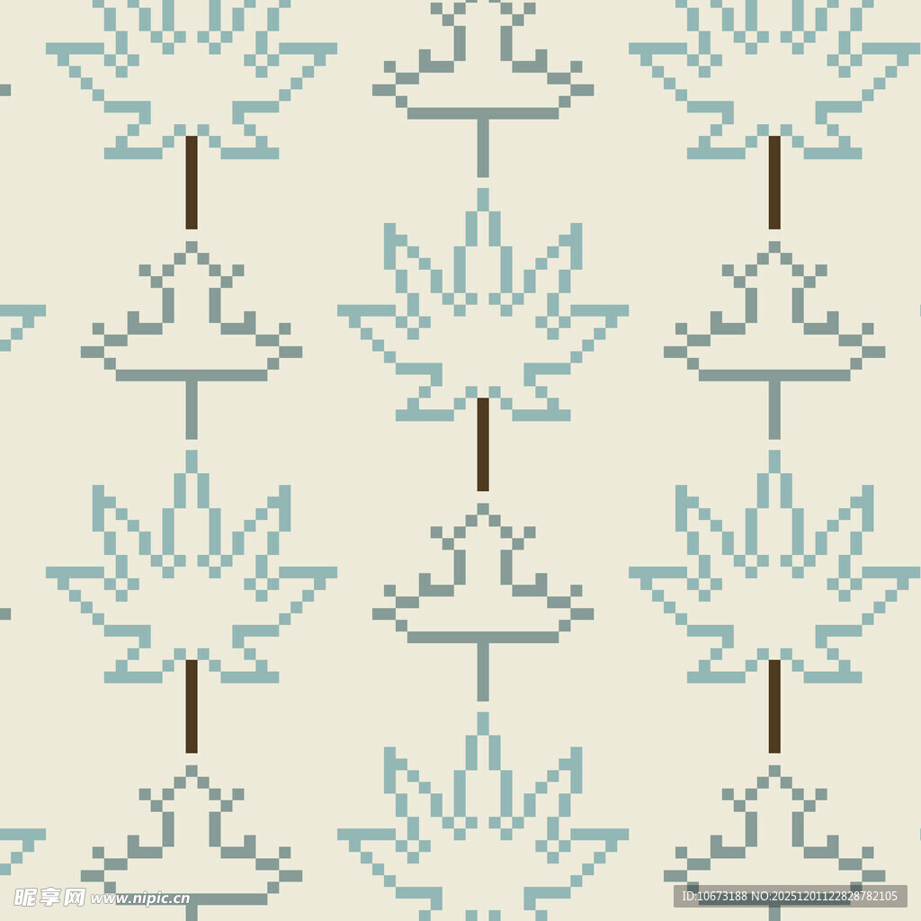 枫叶图案无缝背景纹理
