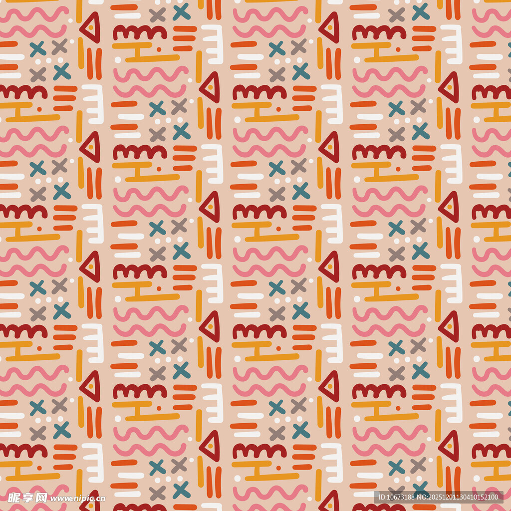 多彩几何图案无缝背景