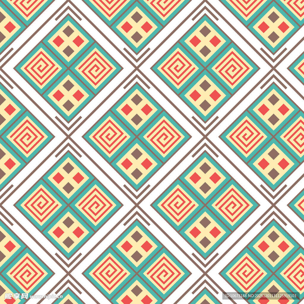 几何图案无缝花纹背景