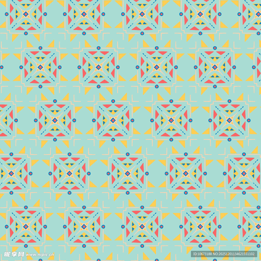 浅蓝色几何图案精美背景