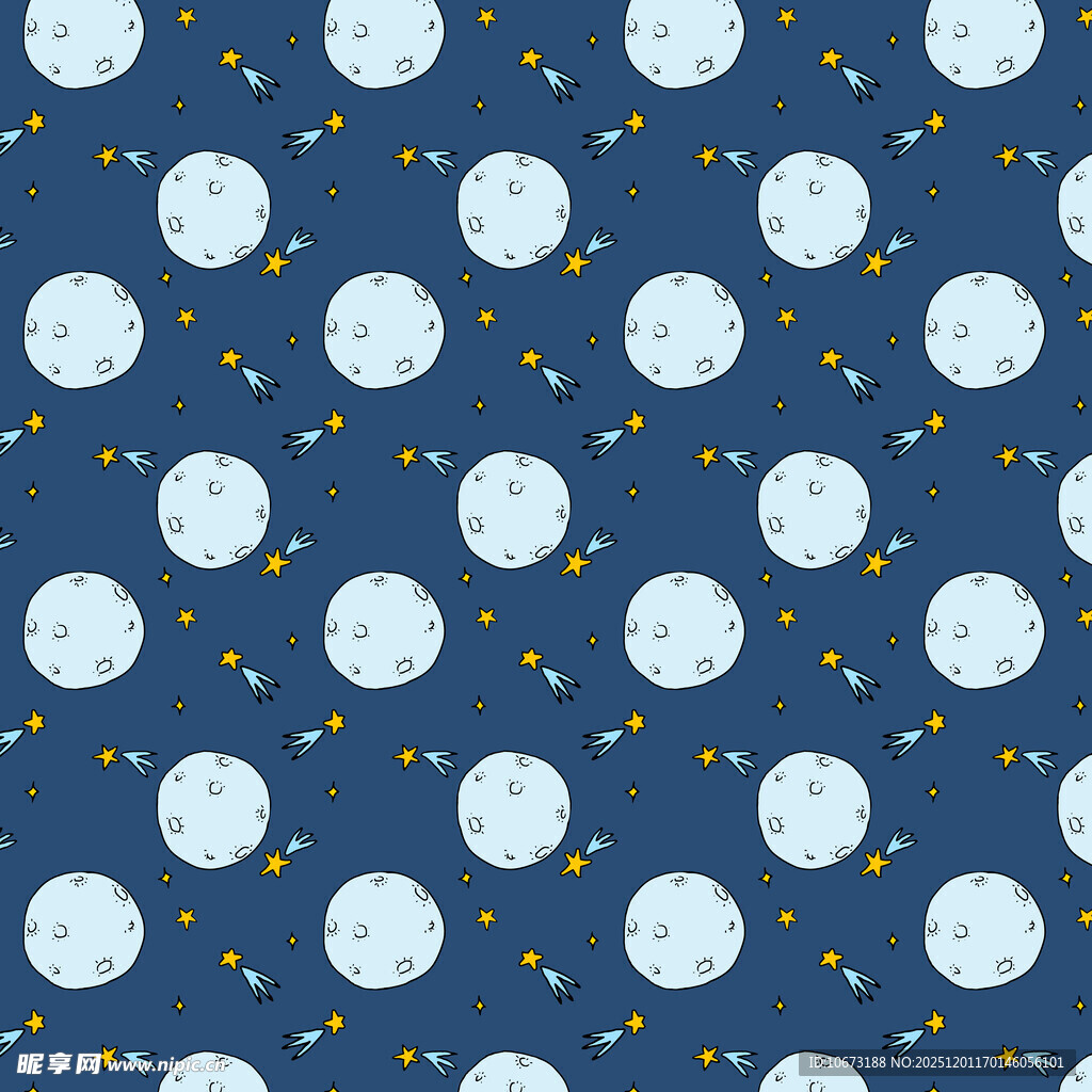 蓝色底白色圆点图案背景