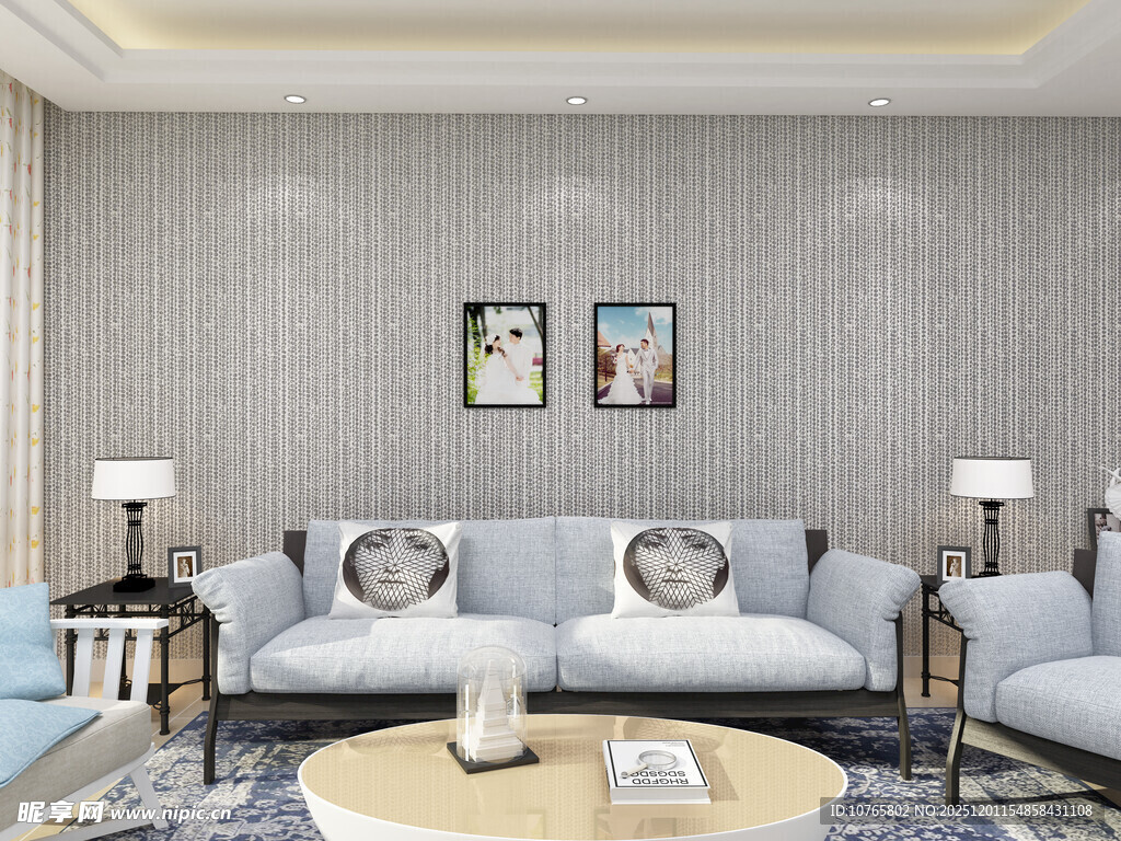 现代简约风客厅沙发场景