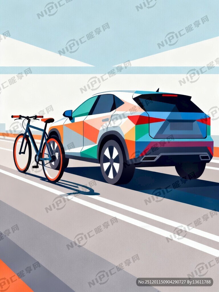 骑车、汽车 立体