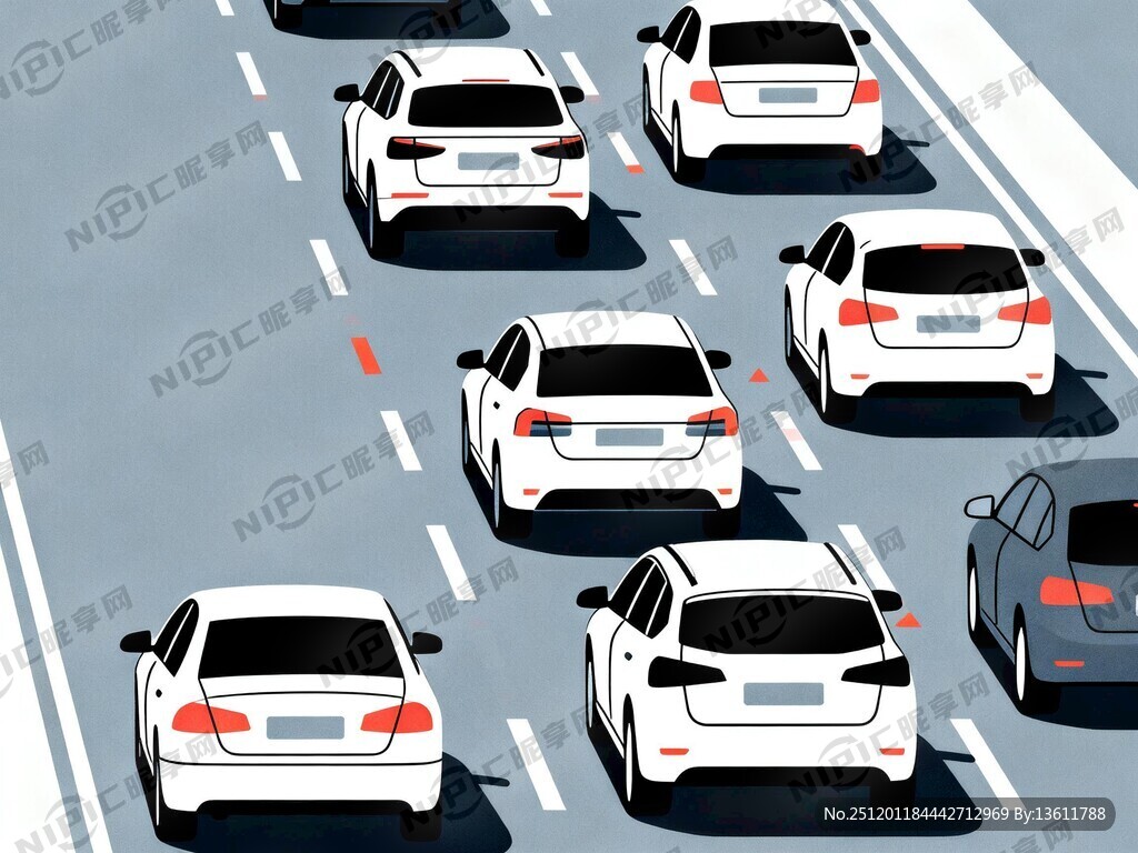 交通出行 私家车  互相不遮挡