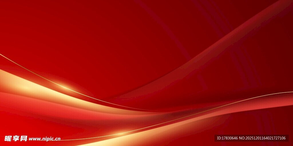 红色背景展板