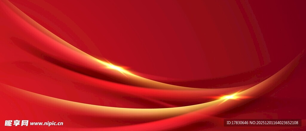 红色背景展板