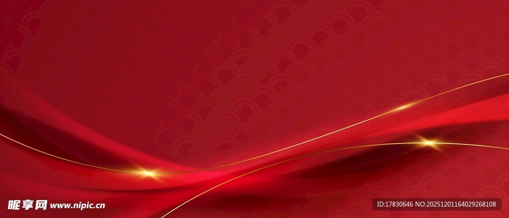 红色背景展板