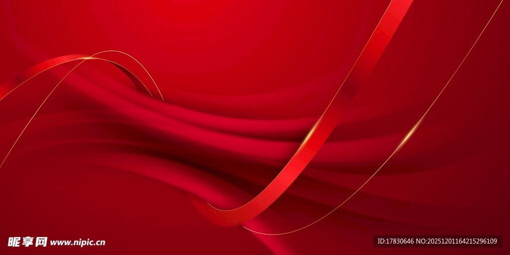 红色背景展板