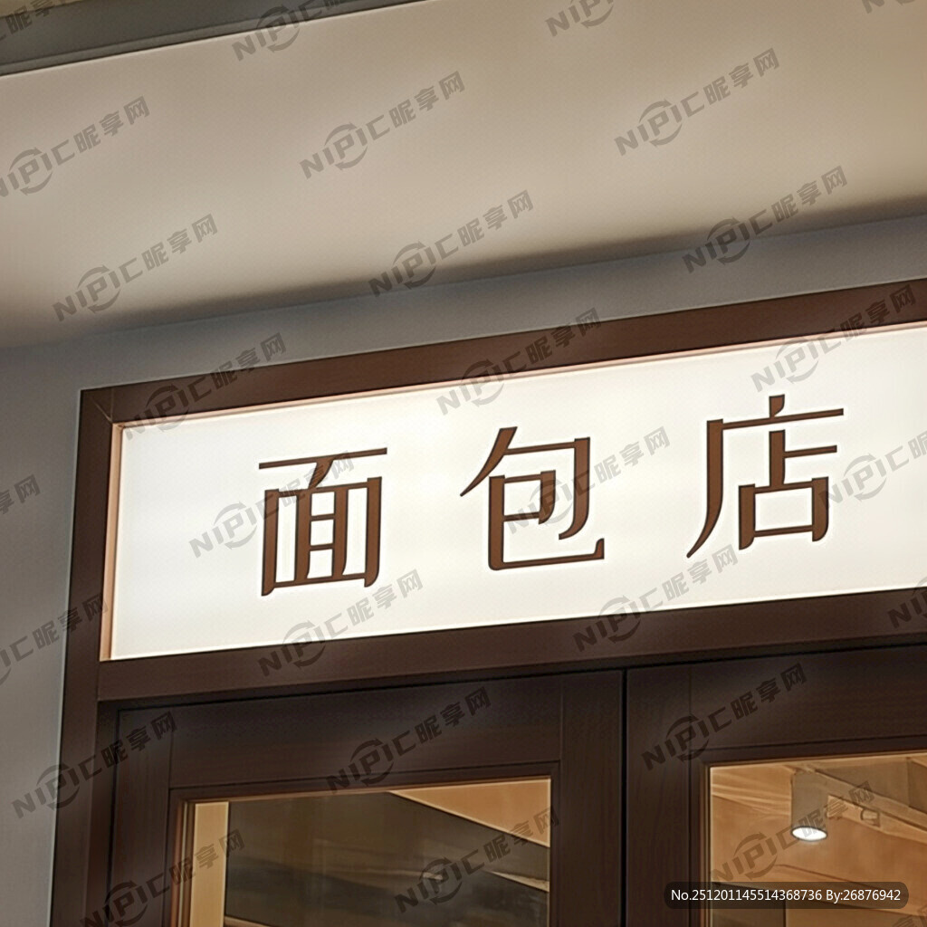 面包店门牌字设计