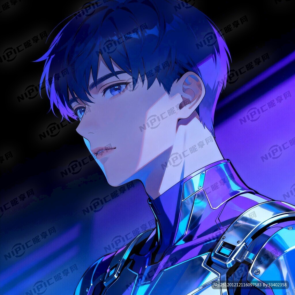 冷色男性人物二次元