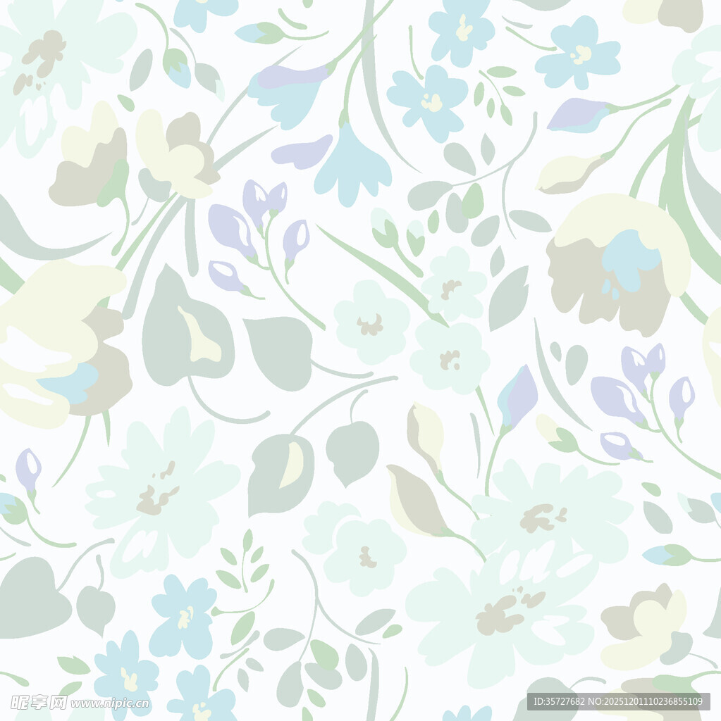 清新花卉图案背景