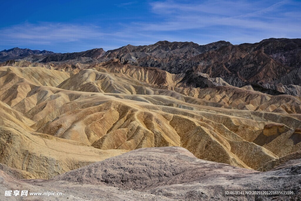 死亡谷壮丽的荒凉地貌