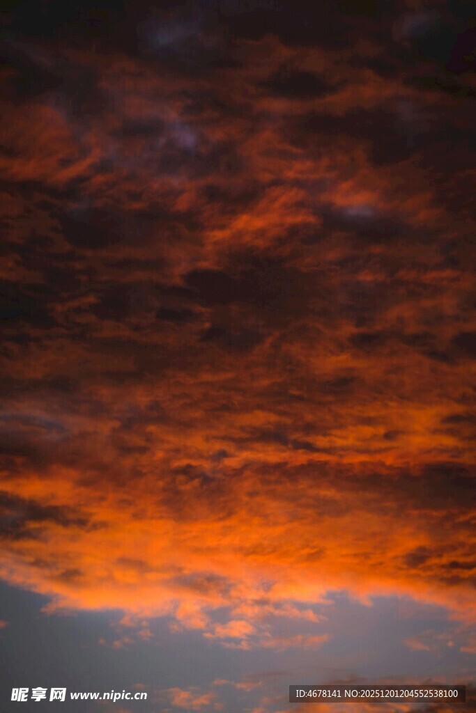 绚丽火烧云天空美景