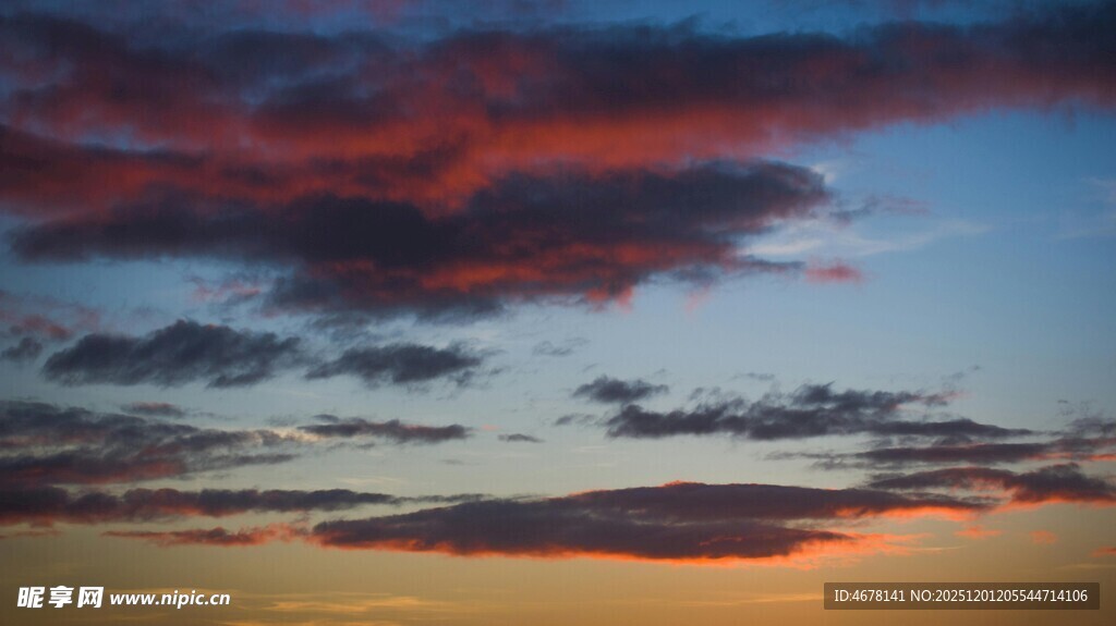 绚丽晚霞天空美景