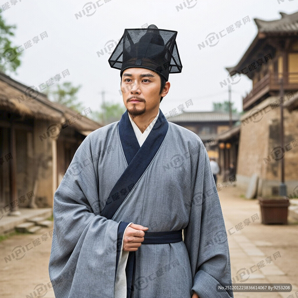 画面主体人物 宋朝扎头巾男子
