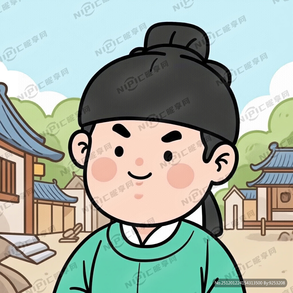 画面主体人物 唐朝扎头巾男子