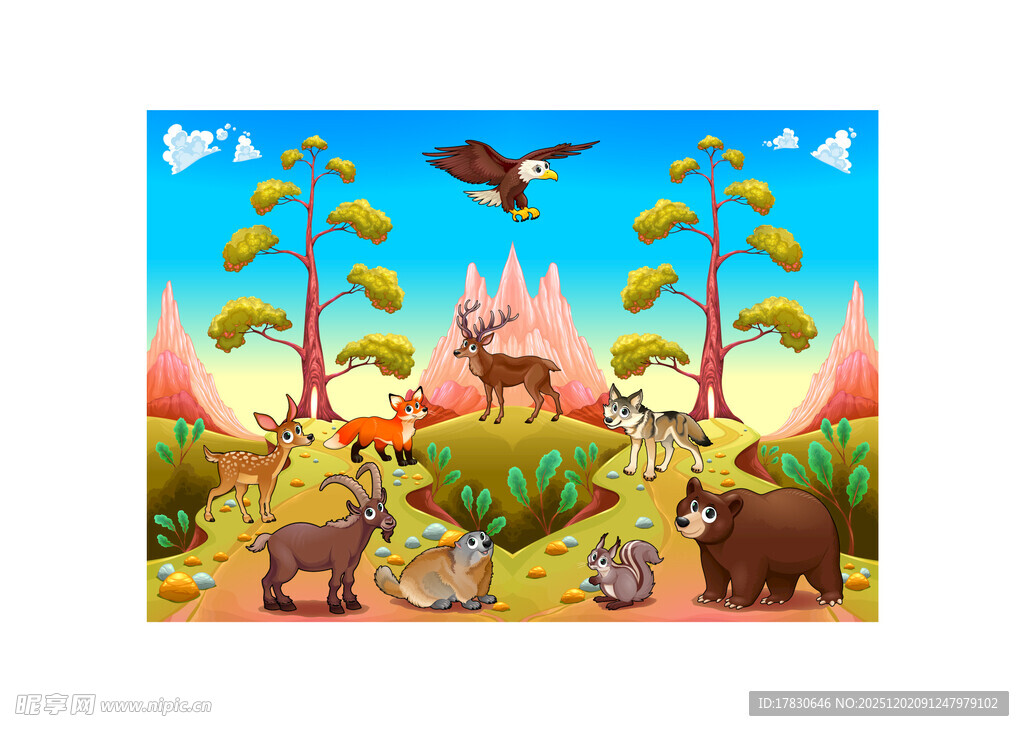 史前动物乐园奇幻景象