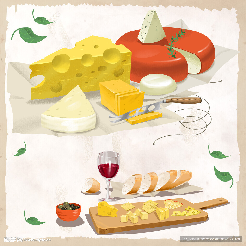 美味奶酪与精致餐食搭配