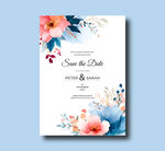 花卉婚礼请柬 