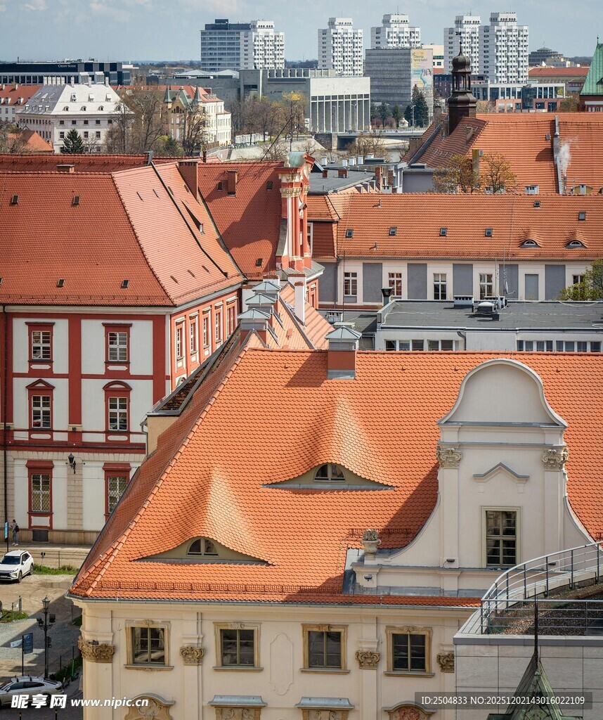  洲城市多彩屋顶景观