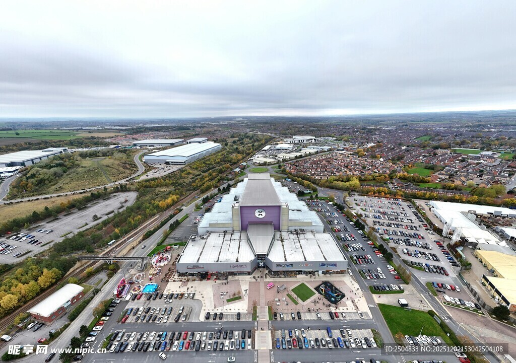 城市建筑鸟瞰全景图