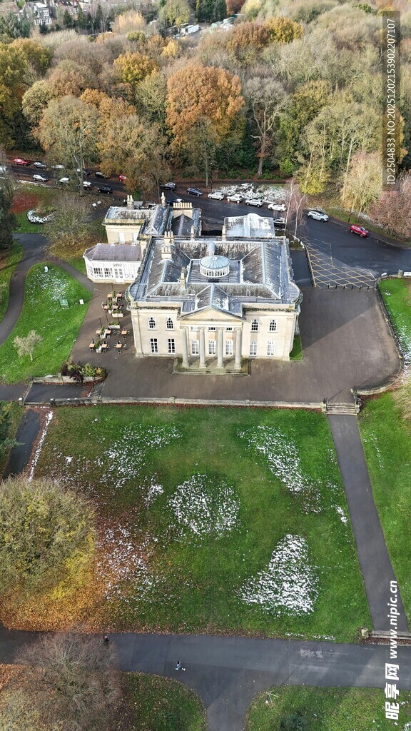 俯瞰欧式风格庄园建筑