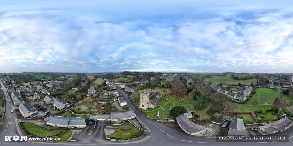 俯瞰城市景观全景图