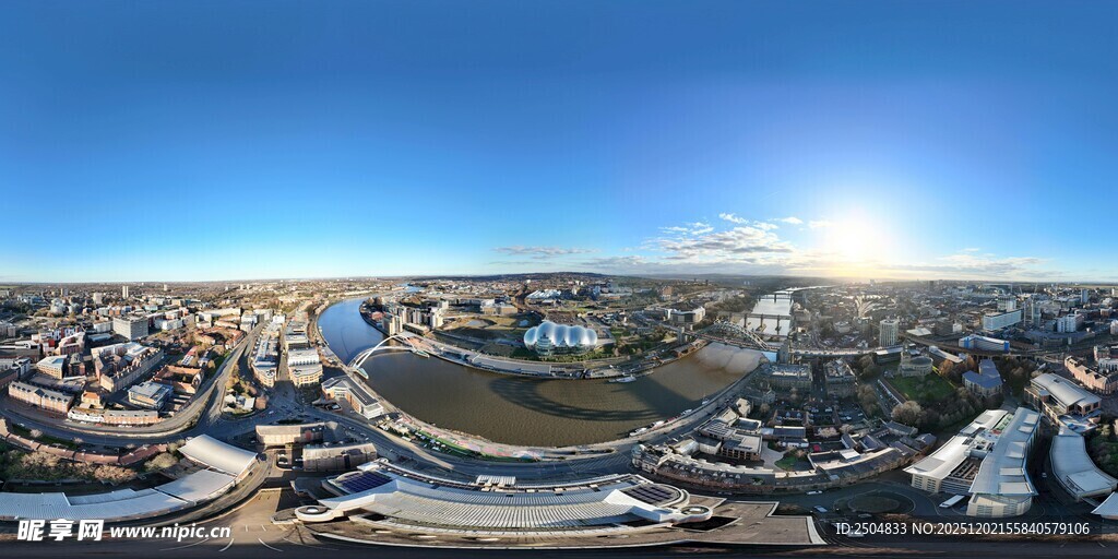 俯瞰城市全景风光