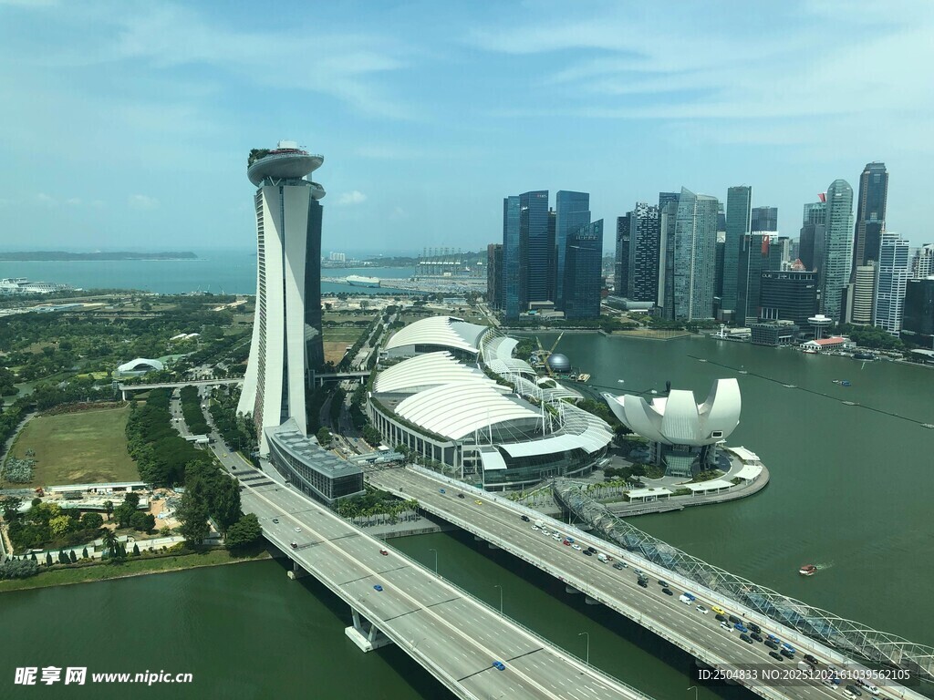 新加坡城市天际线景观