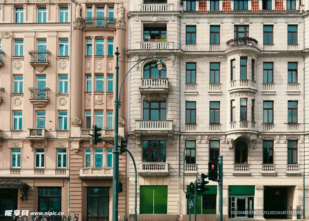 欧式多彩建筑外观