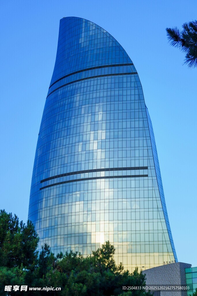 阿塞拜疆火焰塔建筑景观