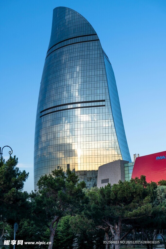 阿塞拜疆火焰塔建筑景观