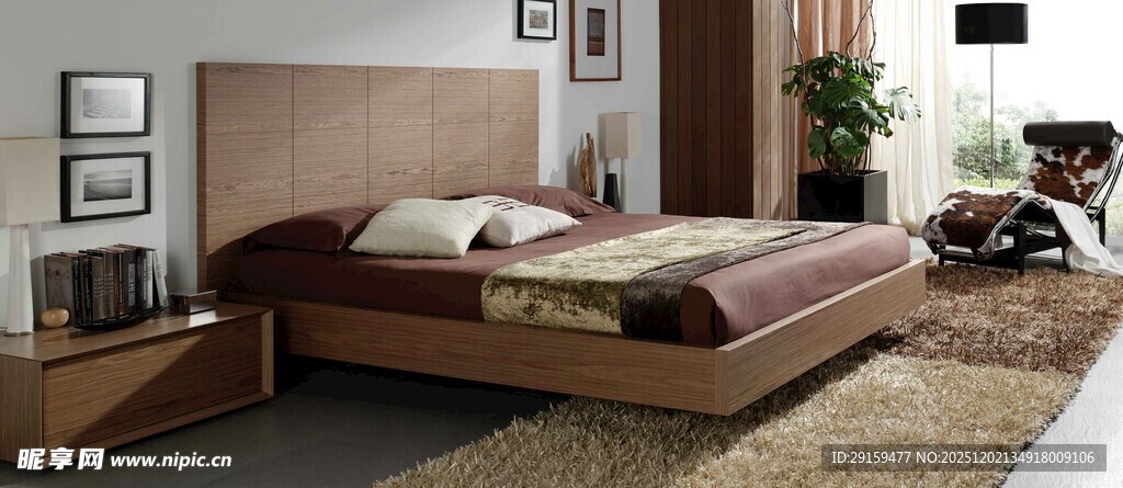 现代风格卧室温馨床具