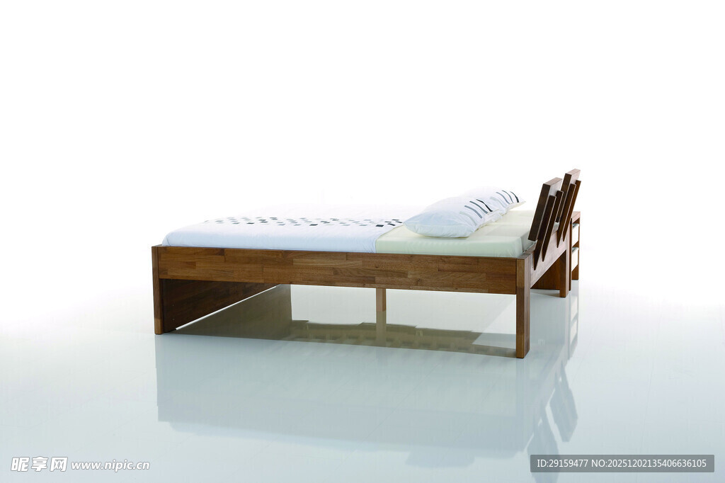 简约木质单人床展示