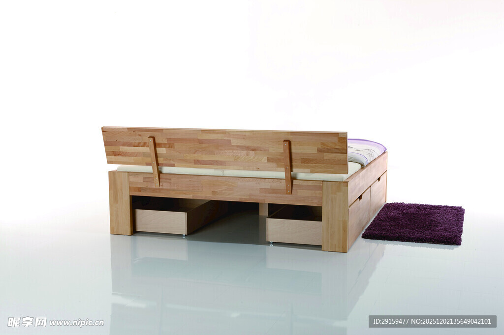 简约木质多功能储物床