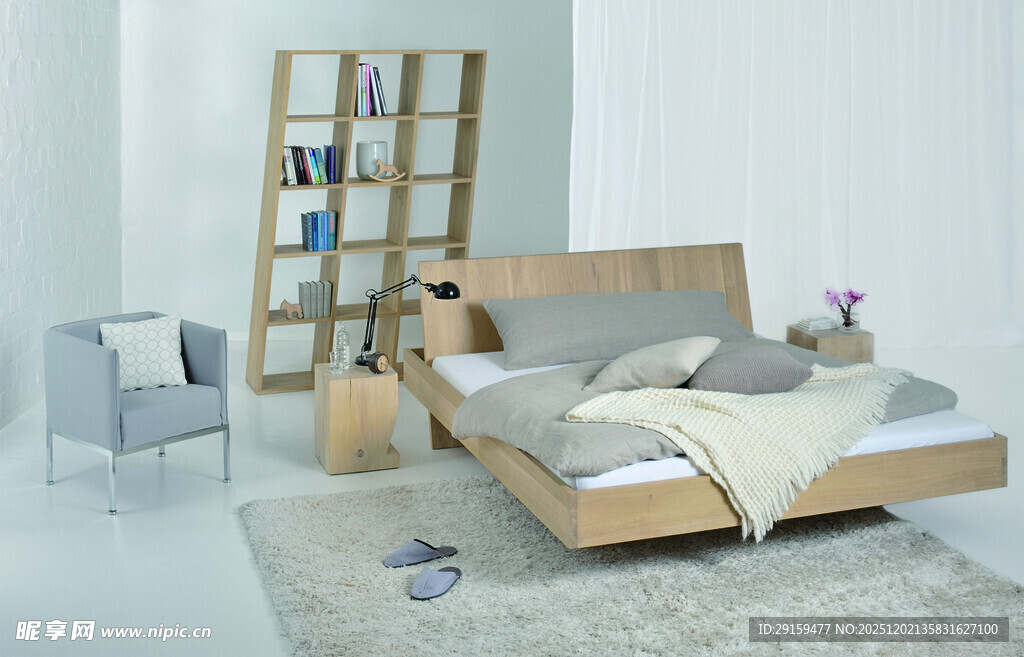 简约现代风格卧室场景