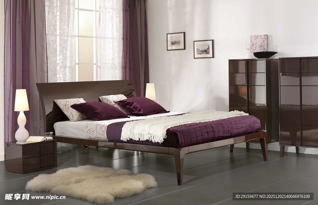 现代简约风卧室家具展示