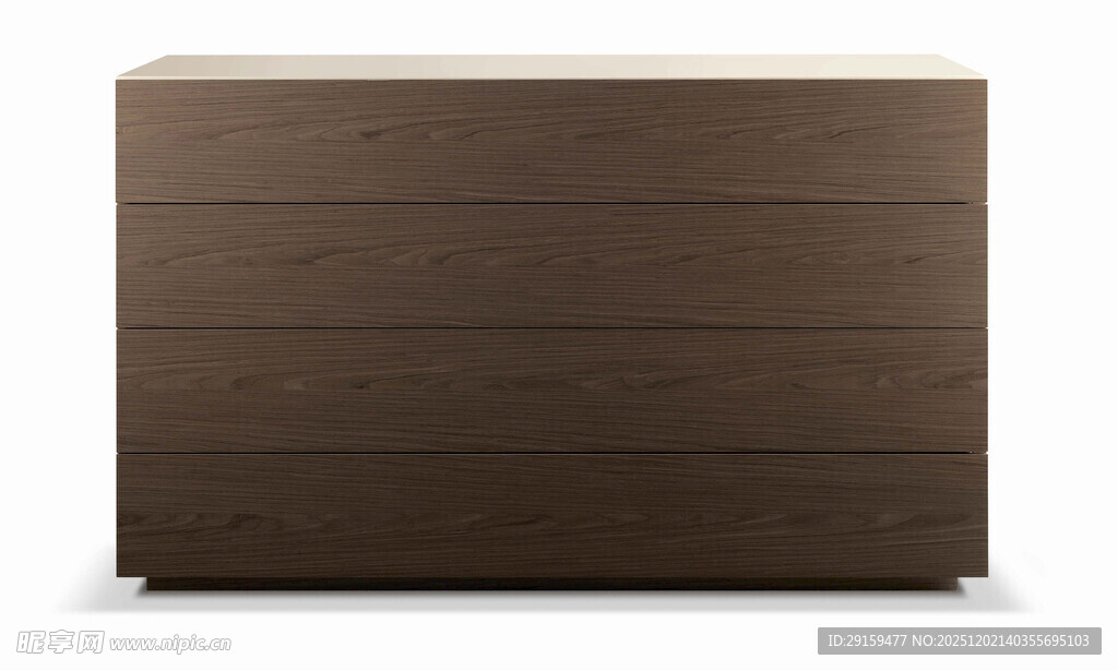 深棕色简约风格抽屉式柜子