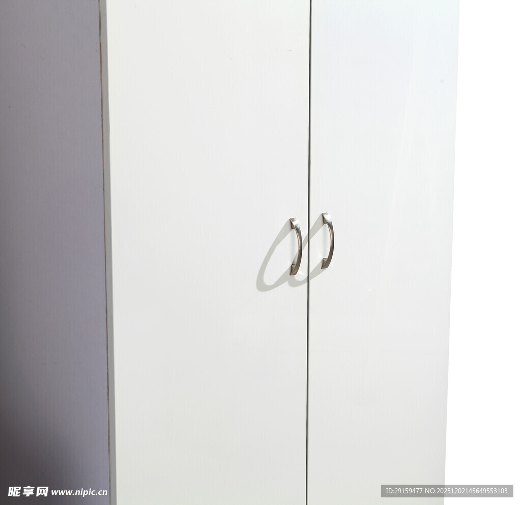 简约白色双门衣柜