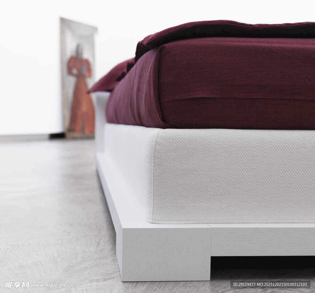 简约现代白色床具展示