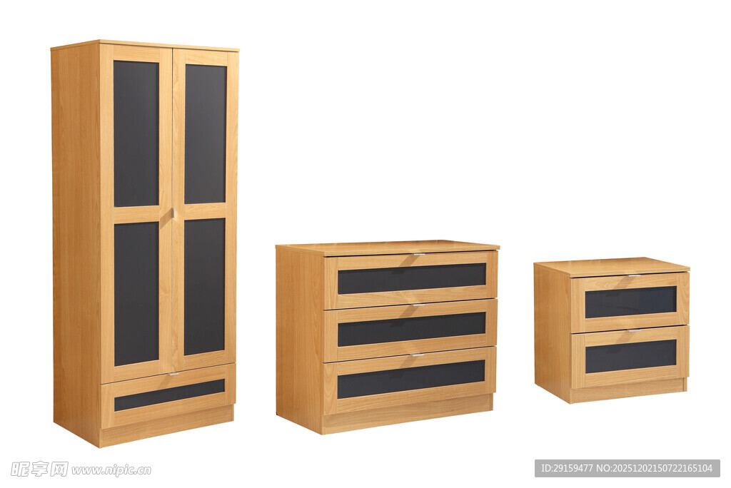 现代简约木质储物柜组合