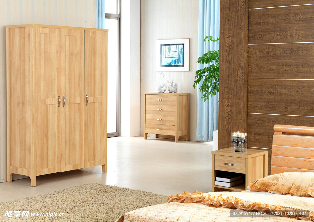 简约木质卧室家具组合