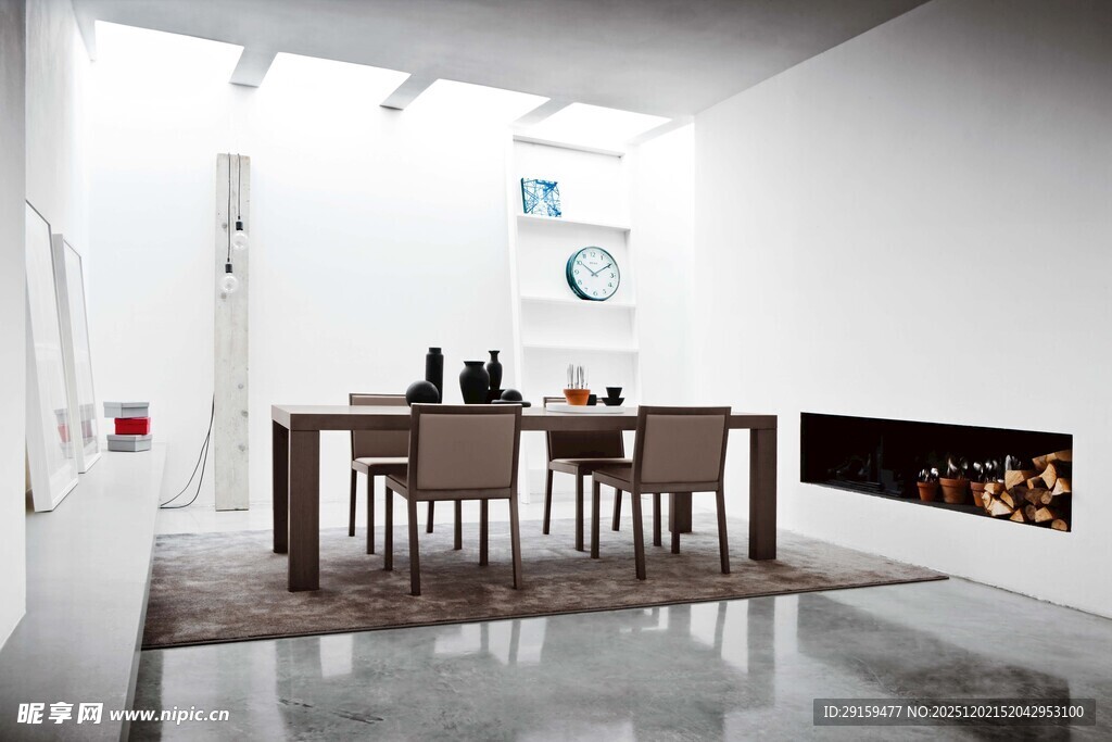 现代简约风格餐厅室内场景