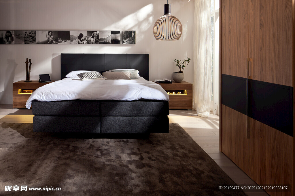 现代简约风格卧室场景