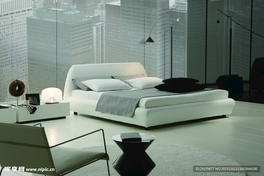 现代简约风格卧室场景