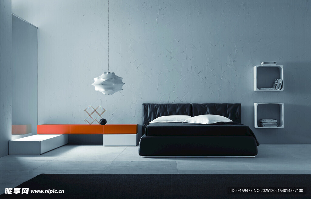 现代简约风格卧室场景
