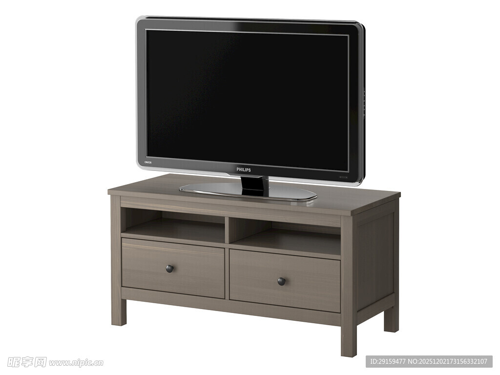 浅灰色电视柜配大屏电视