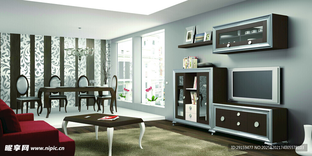 现代简约风客厅家居展示